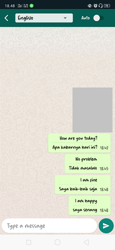 Cara Otomatis Translate Pesan Bahasa Inggris di WhatsApp