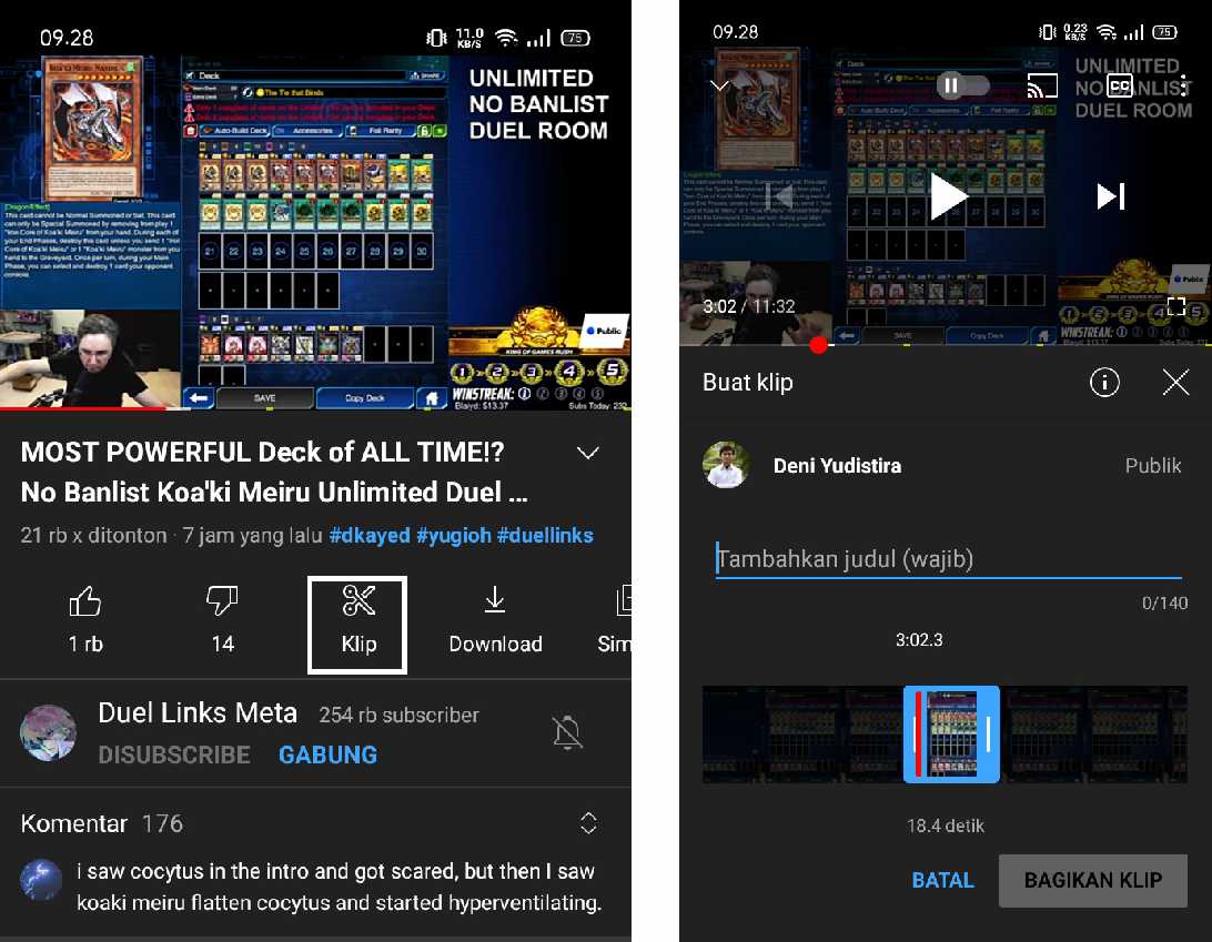 Cara Menggunakan Fitur Klip di Aplikasi Youtube