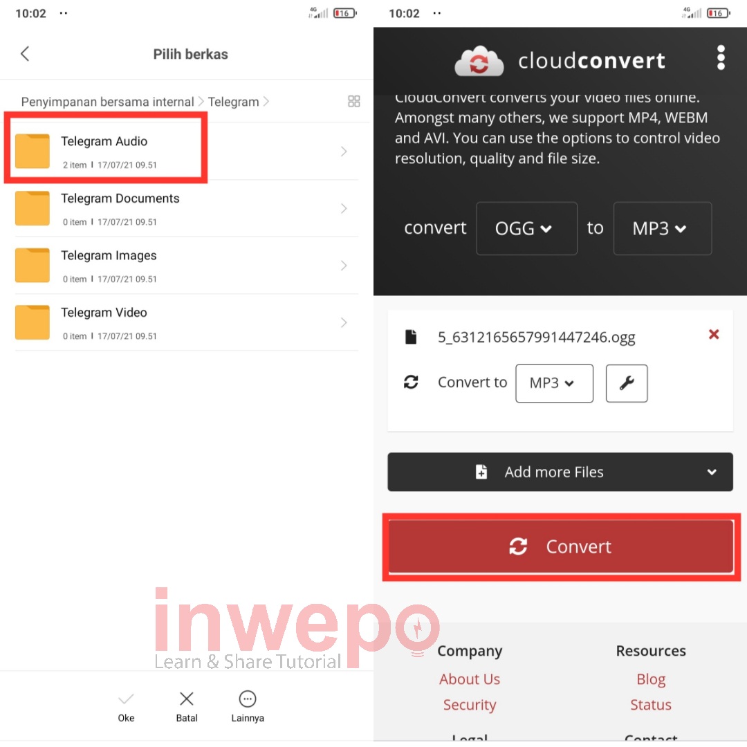 Cara Kirim Voice Note Telegram ke WhatsApp