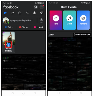 Cara Membuat Story Musik di Facebook Lite