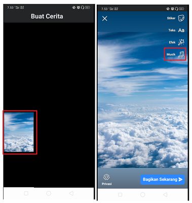 Cara Membuat Story Musik di Facebook Lite