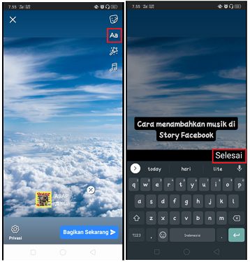 Cara Membuat Story Musik di Facebook Lite
