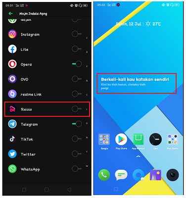 Cara Menampilkan Lirik lagu Berjalan di Layar HP Android