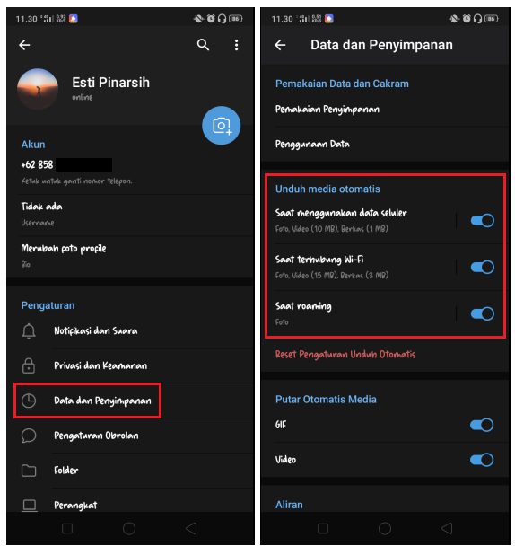 Cara Atur Ukuran File yang Ter-Unduh Otomatis di Telegram