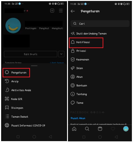 Cara Mematikan Sementara Notifikasi di Instagram