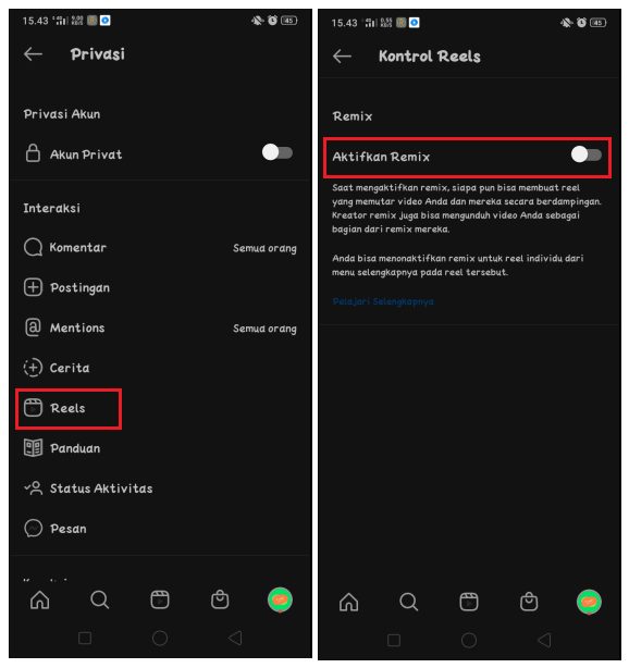 Cara Mematikan Fitur Remix di Reels Instagram