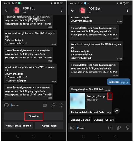 Cara Gabungkan Beberapa File PDF sekaligus Di Telegram