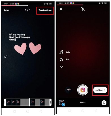 Cara Menampilkan Lirik Lagu di Video Reels Instagram