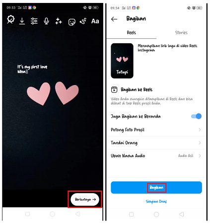 Cara Menampilkan Lirik Lagu di Video Reels Instagram