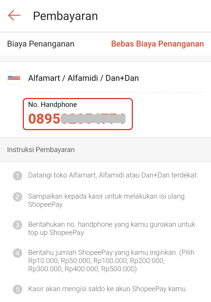 Cara Melihat Nomor Shopeepay Sendiri