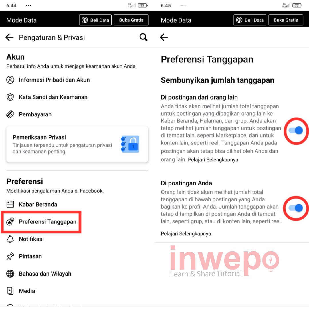 Cara Sembunyikan Like Facebook dari Android