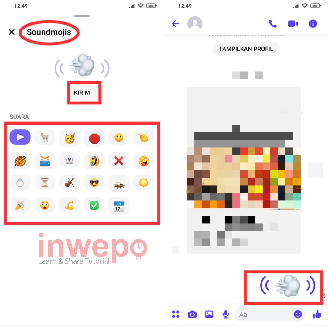 Cara Menggunakan SoundMoji di Messenger Android