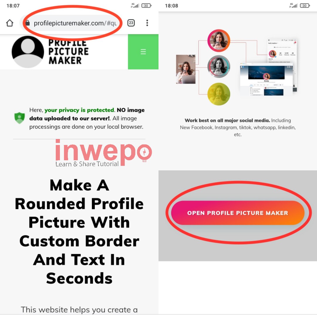 Cara Membuat Round Photo Profil Keren Untuk Media Sosial