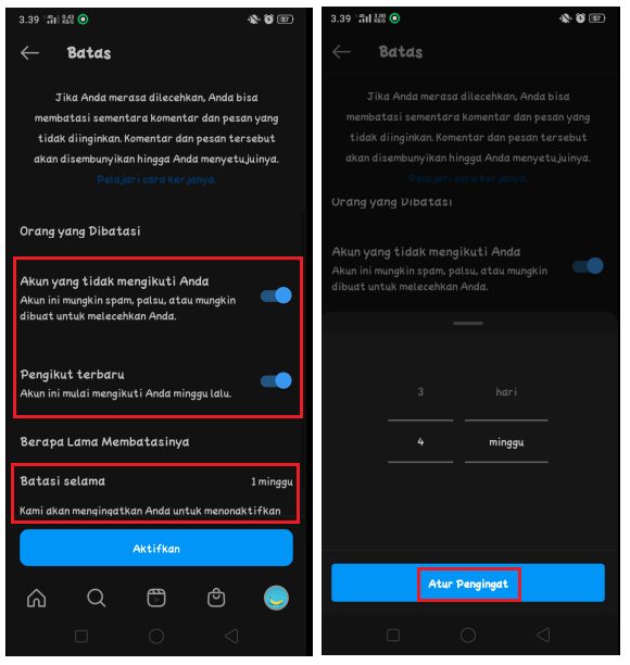 Cara Aktifkan Fitur Batas di Aplikasi Instagram