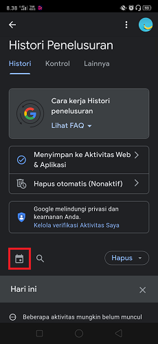 Cara Mencari History Penelusuran Google Bedasarkan Tanggal di Android