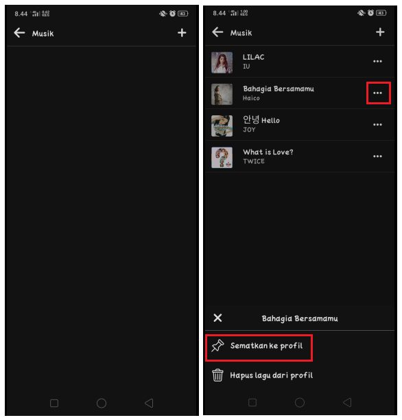 Cara Menampilkan Profile Musik di Facebook Android