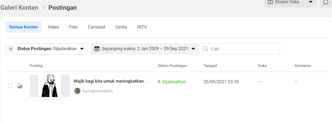 Cara Jadwalkan Otomatis Postingan Instagram Di Creator Studio