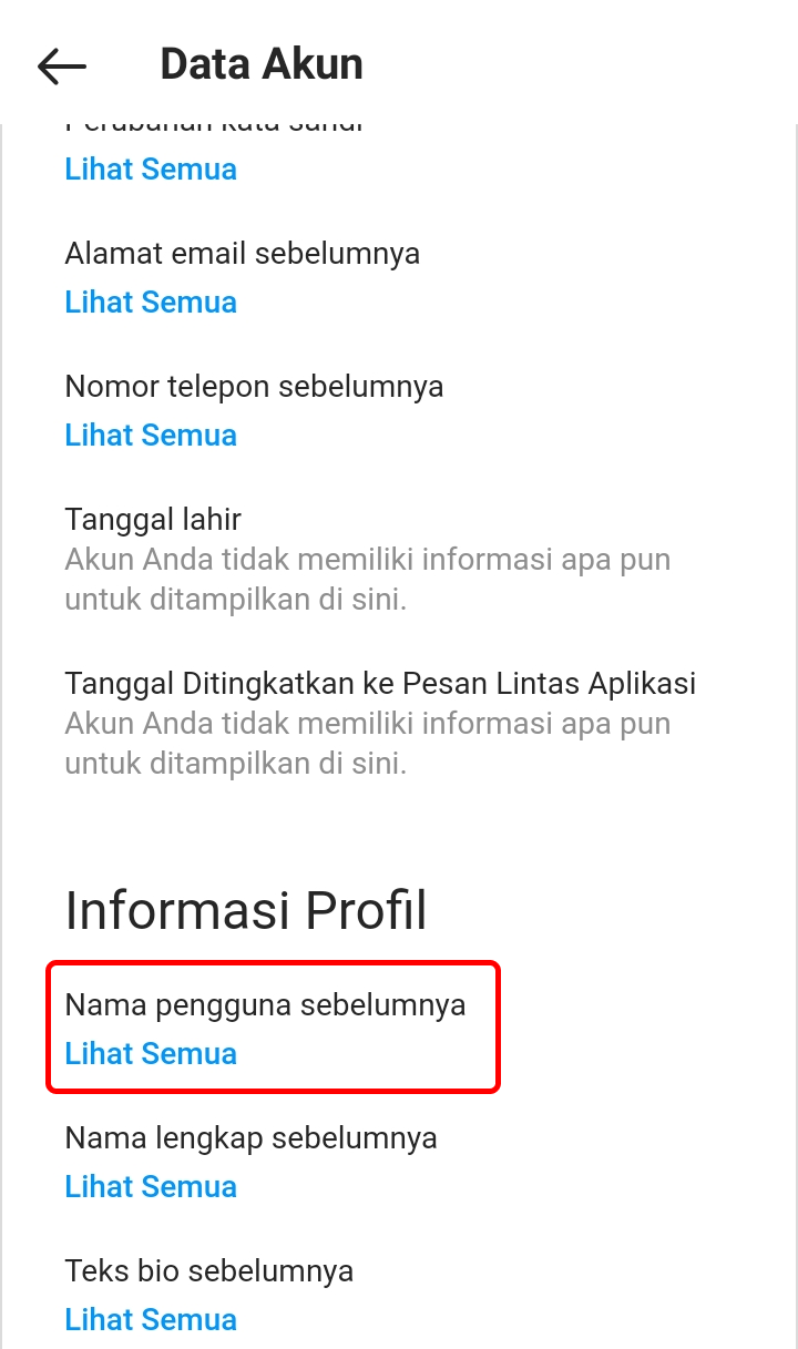 Cara Melihat Riwayat Username Instagram Yang Pernah Digunakan Sebelumnya