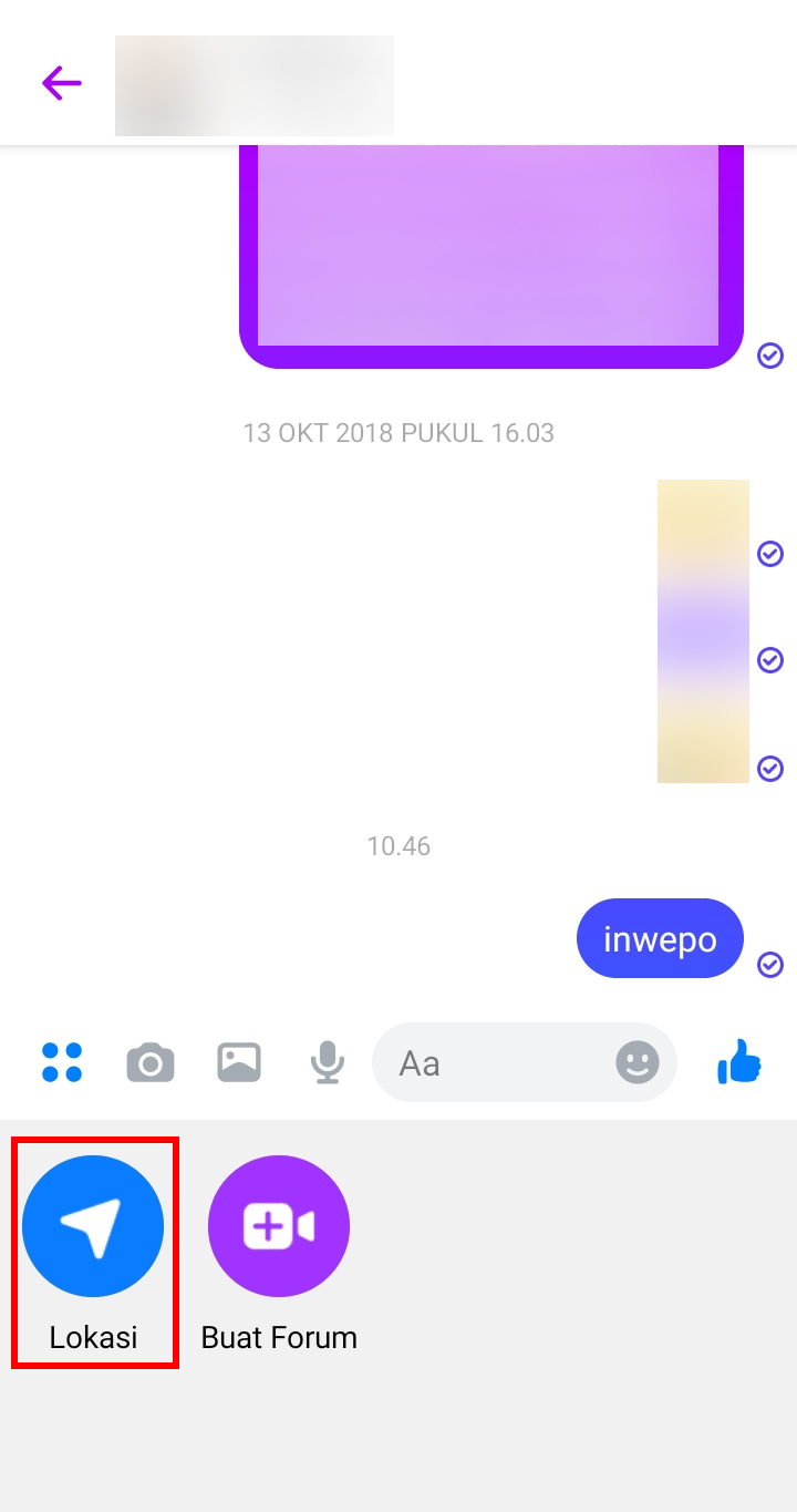 Cara Membagikan atau Share Lokasi di Facebook Messenger