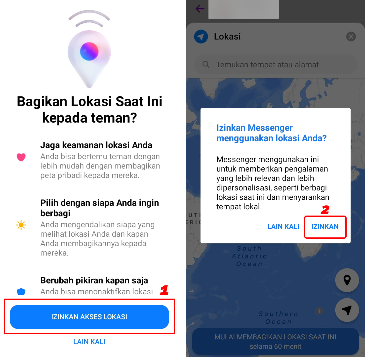 Cara Membagikan atau Share Lokasi di Facebook Messenger