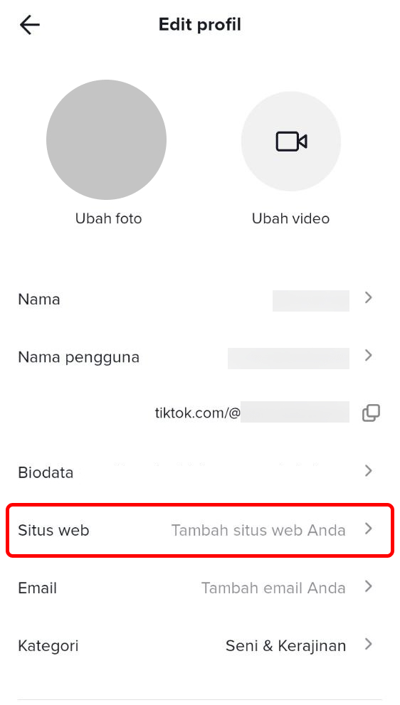 Cara Menambahkan Link Website di Bio TikTok