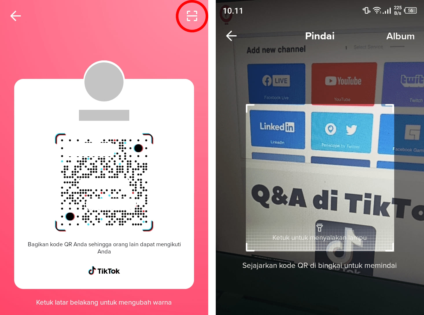 Cara Mendapatkan Dan Scan QR Code di TikTok