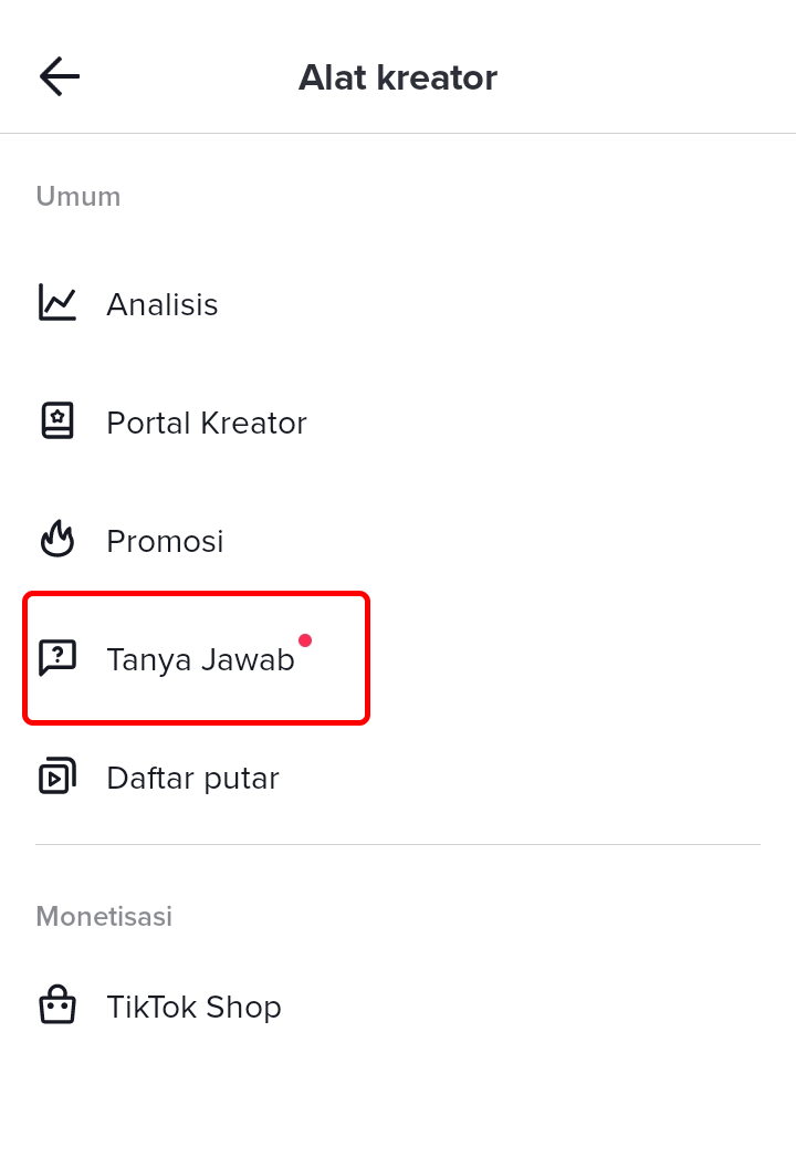 Cara Mengaktifkan Fitur Tanya Jawab di Tiktok