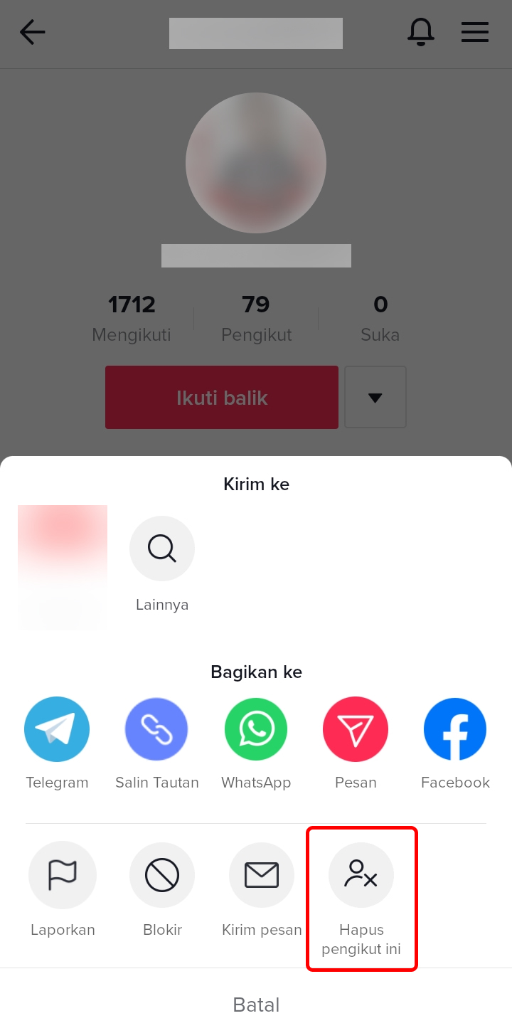 Cara Menghapus Pengikut di TikTok