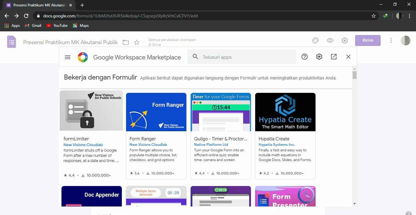 Cara Mengatur Batasan Waktu di Google Form