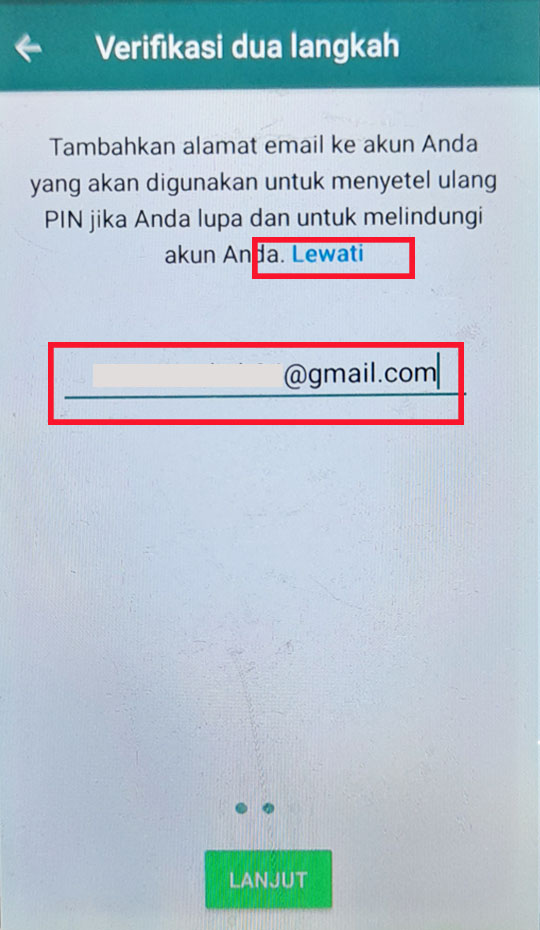 tambahkan email pada whatsapp