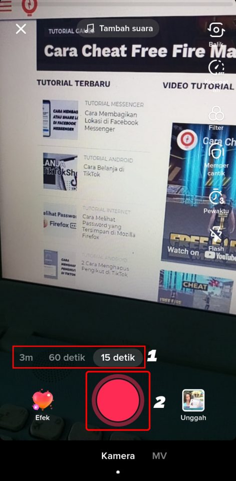 Cara Membuat Efek Video Mundur atau Reverse di Tiktok 2