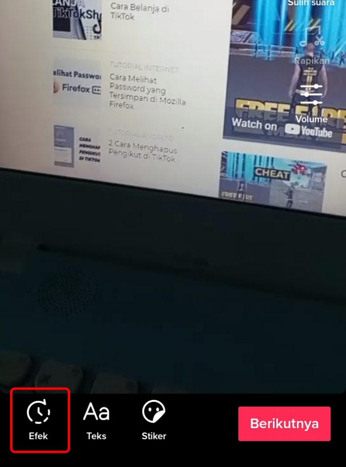 Cara Membuat Efek Video Mundur atau Reverse di Tiktok 4