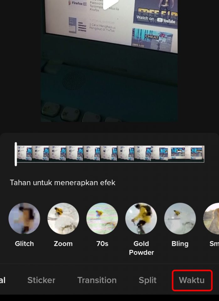 Cara Membuat Efek Video Mundur atau Reverse di Tiktok 5