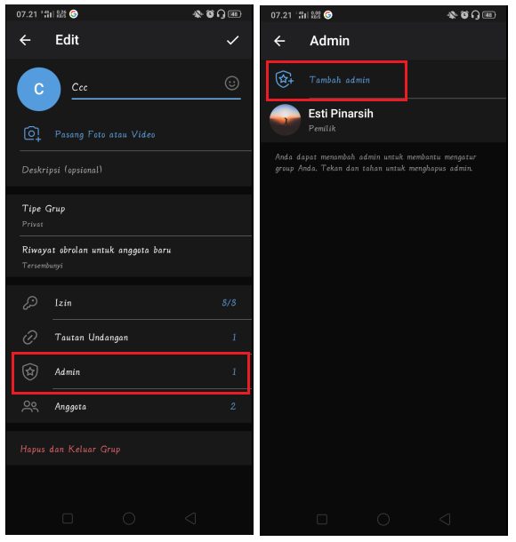 Tambah admin bot Rose telegram