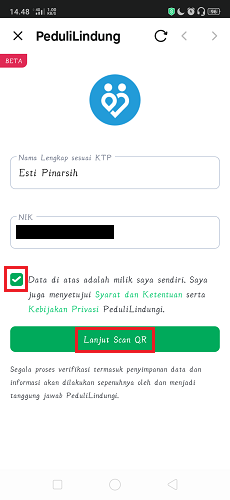 pedulilindungi scan barcode