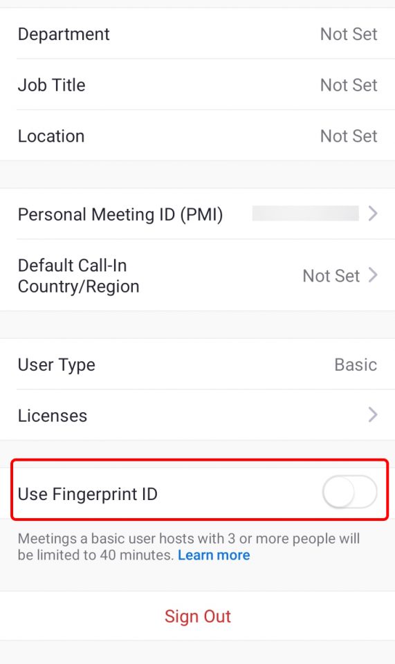 Cara Mengaktifkan Fingerprint di Aplikasi Zoom Meeting