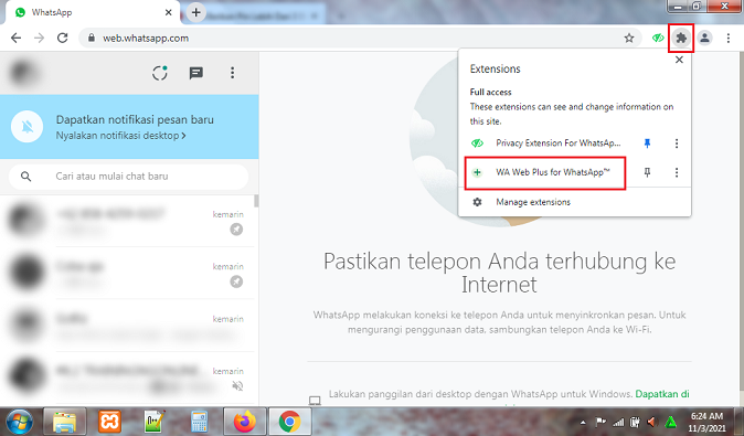 Cara Pin Banyak Kontak di WhatsApp Web 1