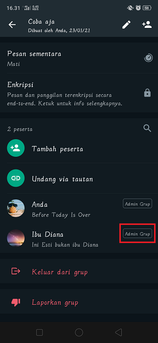 Cara Membuat Anggota Menjadi Admin Group WhatsApp 2
