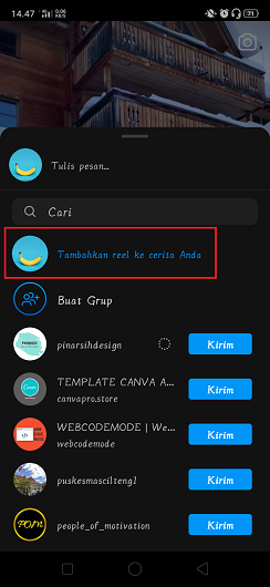 Cara Membuat Video Reels Menjadi Story Instagram