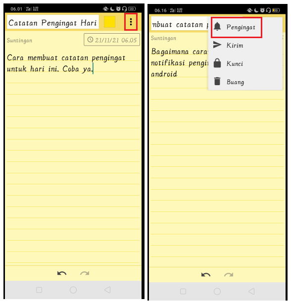 Cara Membuat Notiifikasi Catatan Penting di Status Bar HP Android 2