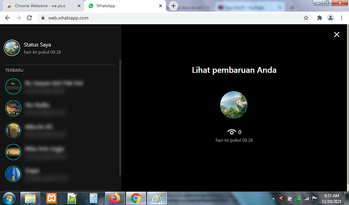 Cara Membuat Status di WhatsApp Web 5