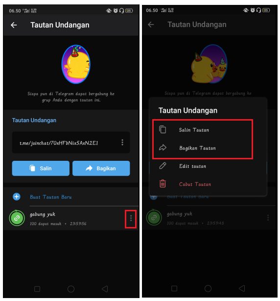 Cara Membuat Tautan Undangan Group Telegram 5