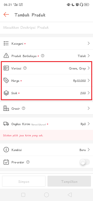 Cara Upload Foto Variasi Produk di Shopee 7