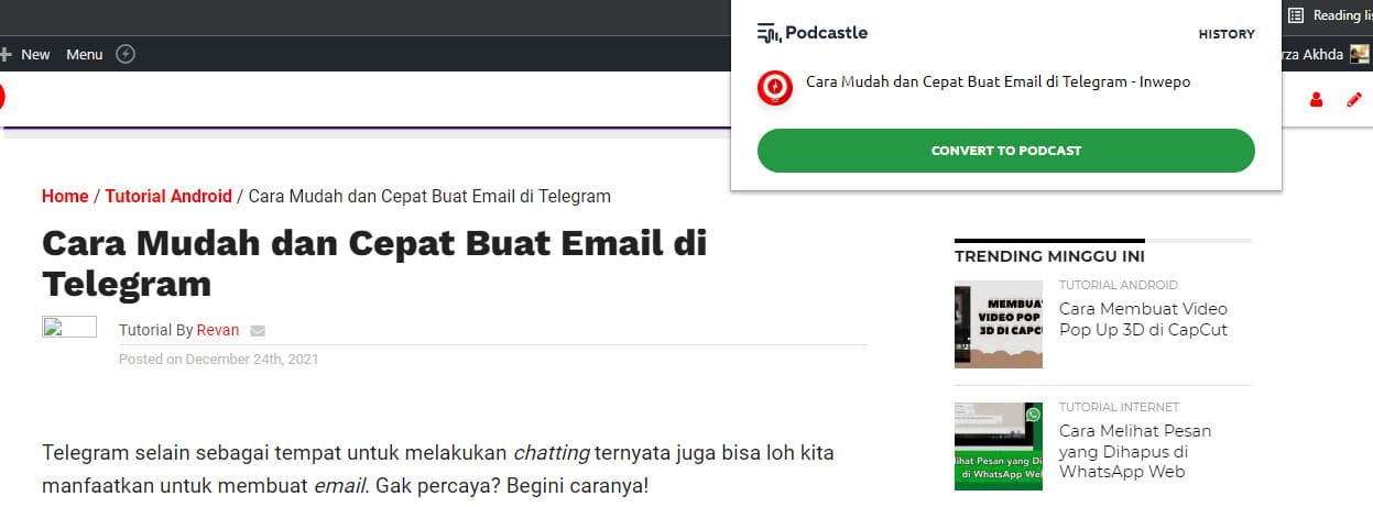 Cara Membuat Halaman Web Menjadi Podcast