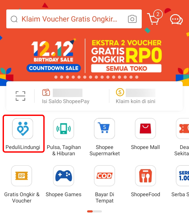 Cara Menggunakan PeduliLindungi di Aplikasi Shopee