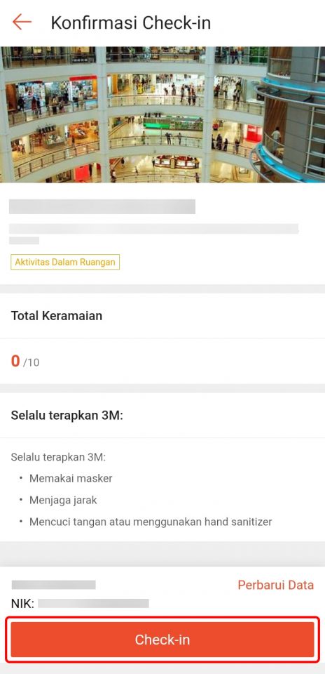 Cara Check in Check Out PeduliLindungi di Shopee