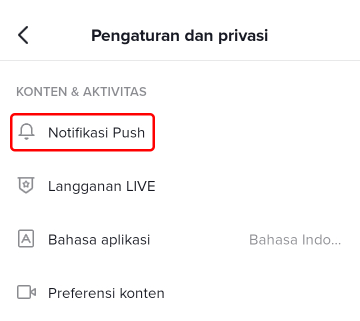Cara Menonaktifkan Notifikasi Live TikTok Orang Lain