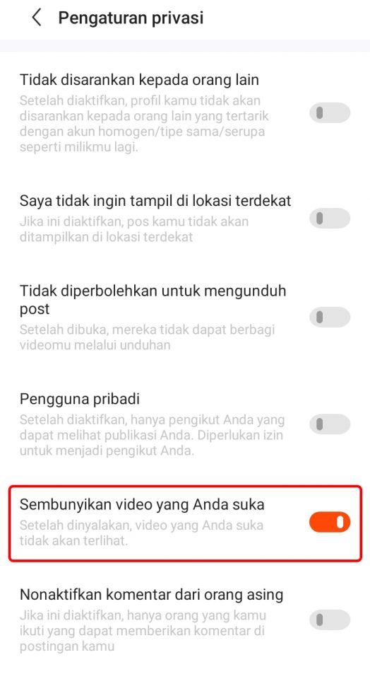 Cara Menyembunyikan Video Yang Kamu Sukai Di Snack Video