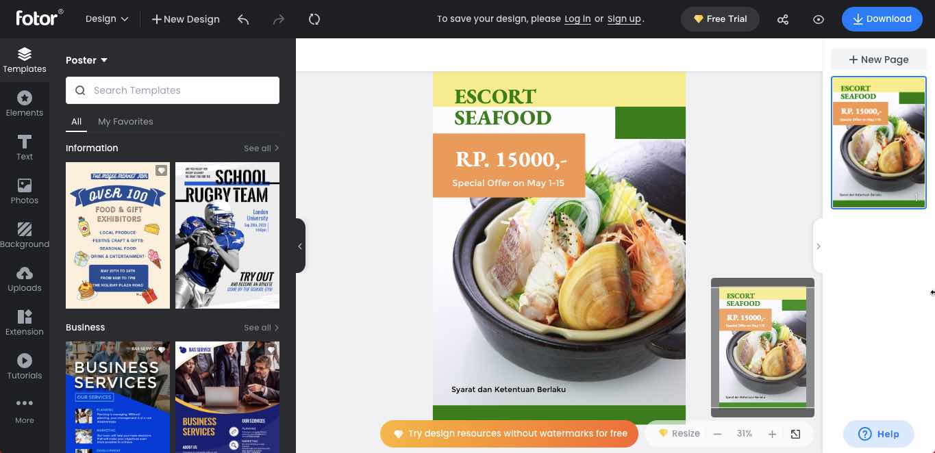 Dashboard fotor poster online