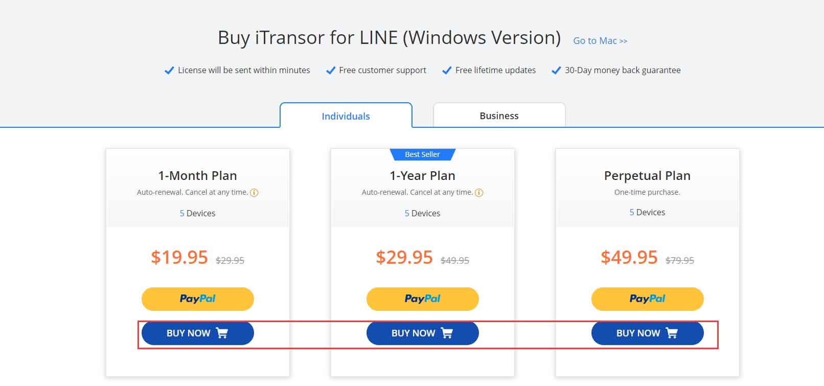 Buy itransfor for LINE